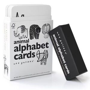 Wee Gallery Educational Flashcards for Babies Double Sided B&W Learning Flash